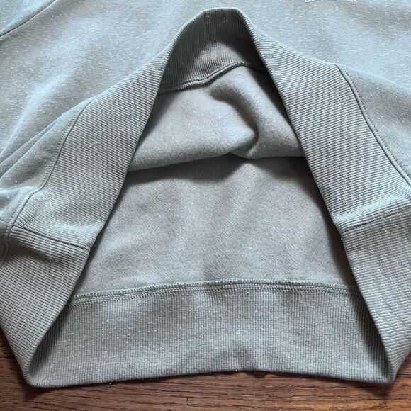 Under Armour Rival Fleece Wrap Neck Pullover Green Gray Speckled Womens Medium - Picture 11 of 15